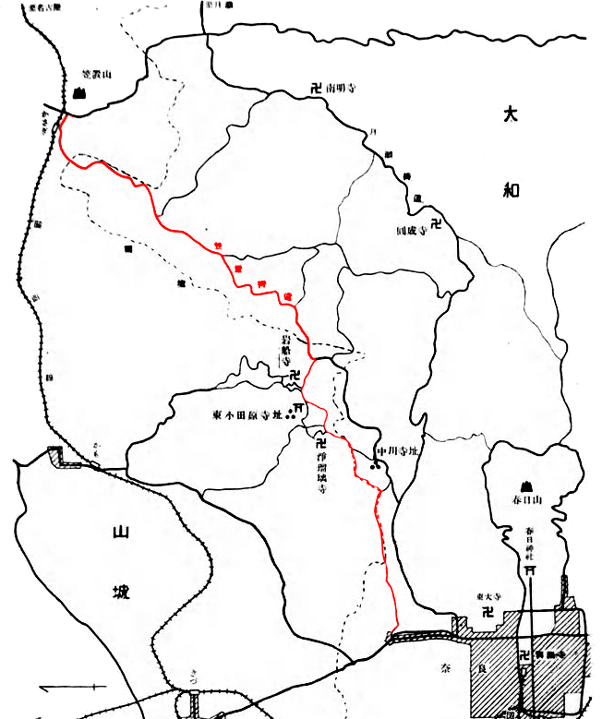 「当尾と柳生の寺々 : 浄瑠璃寺・岩船寺・円成寺 其他」の地図 「当尾と柳生の寺々 : 浄瑠璃寺・岩船寺・円成寺 其他」の地図